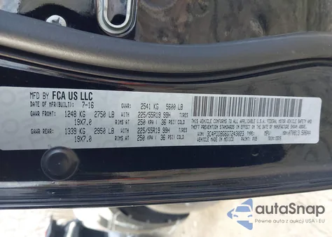 2016 Dodge Journey Sxt from USA, damaged, VIN 3C4PDDBG6GT243023